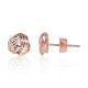 14K Red Gold Stud Earrings “Vortex V”