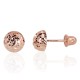 14K Red Gold Stud Earrings “Mollie V”