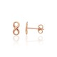 14K Red Gold Stud Earrings “Infinity V”