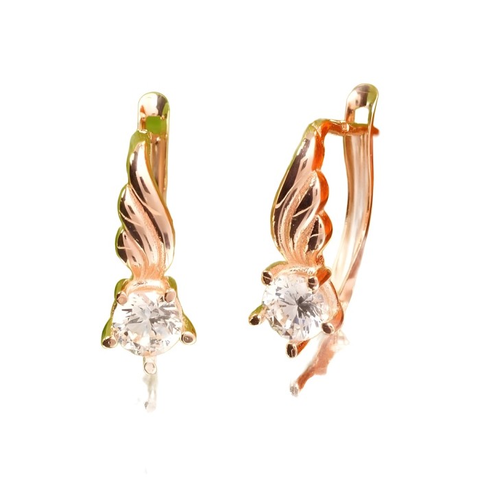 Gold Cubic Zirconia Earrings “Juno Gold XIV”