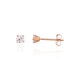 14K Red Gold Cubic Zirconia Stud Earrings “Juno Gold XII”