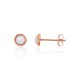 14K Red Gold Opalite Stud Earrings “Kylie VII”
