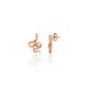 14K Red Gold Stud Earrings “Snake II”