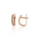 Gold Cubic Zirconia Earrings “Line of Light VI”