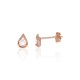 14K Red Gold Cubic Zirconia Stud Earrings “Drop of Light”