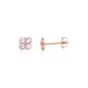 14K Red Gold Cubic Zirconia Stud Earrings “Golden Blossom”