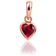 14K Red Gold Cubic Zirconia Pendant “Amor XI”