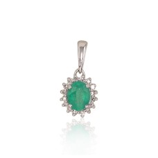 Gold Diamond and Emerald Pendant “Ferro VI”