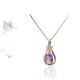 Gold Diamond and Amethyst Pendant “Grace”
