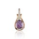 Gold Diamond and Amethyst Pendant “Grace”