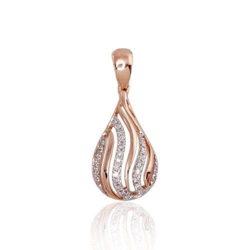 Gold Diamond Pendant “Golden Drop”
