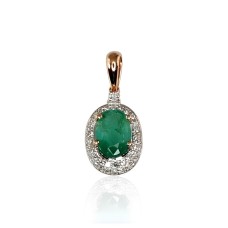 Gold Diamond and Emerald Pendant “Grace III”