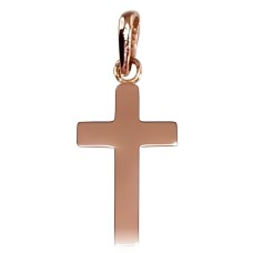 14K Red Gold Cross Pendant “Classic Gold IV”