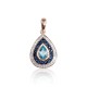 Gold Diamond, Topaz and Sapphire Pendant “Royal”