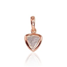 14K Red Gold Diamond Pendant “Alana”