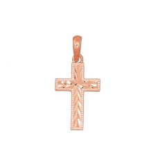 14K Red Gold Cross Pendant “Classic XX”