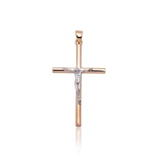 Gold Cross Pendant “The Crucifixion of Christ XV”