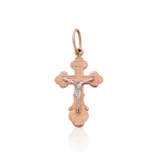 Gold Cross Pendant “Save and Protect XIX”