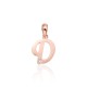 Gold Cubic Zirconia Letter Pendant “D IV”