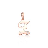 Gold Cubic Zirconia Letter Pendant “Z IV”