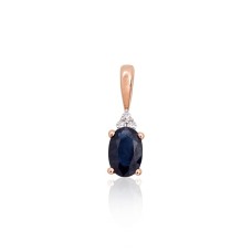Gold Diamond and Sapphire Pendant “Constance II”