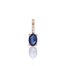 Gold Diamond and Sapphire Pendant “Grace II”