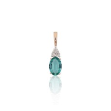 Gold Diamond and Emerald Pendant “Notika X”