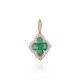 Gold Diamond and Emerald Pendant “Diamond Flower X”