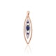 Gold Diamond and Sapphire Pendant “Princess Teardrop V”