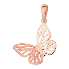 14K Red Gold Pendant “Golden Butterfly III”