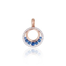 Gold Diamond and Sapphire Pendant “Athena III”