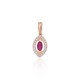 Gold Diamond and Ruby Pendant “Alexandria V”