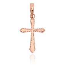 14K Red Gold Cross Pendant “Classic XIX”