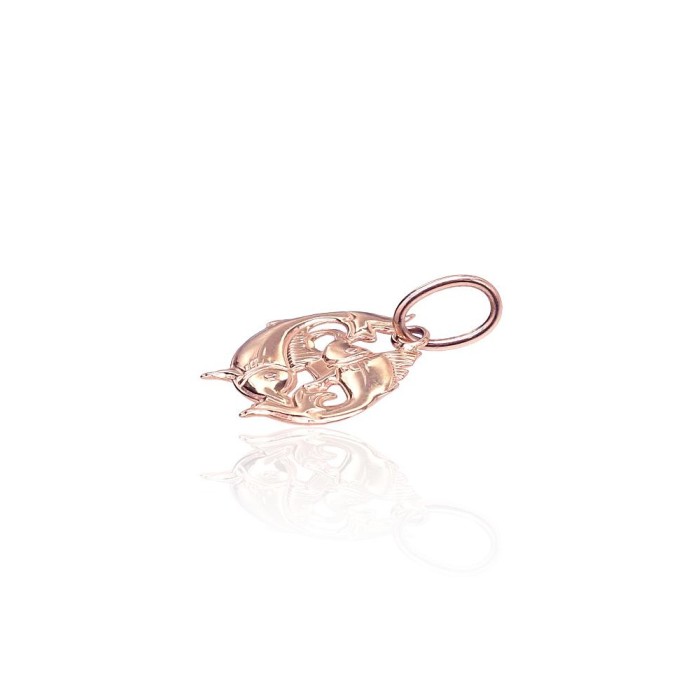 Gold Zodiac Pendant “Pisces V”