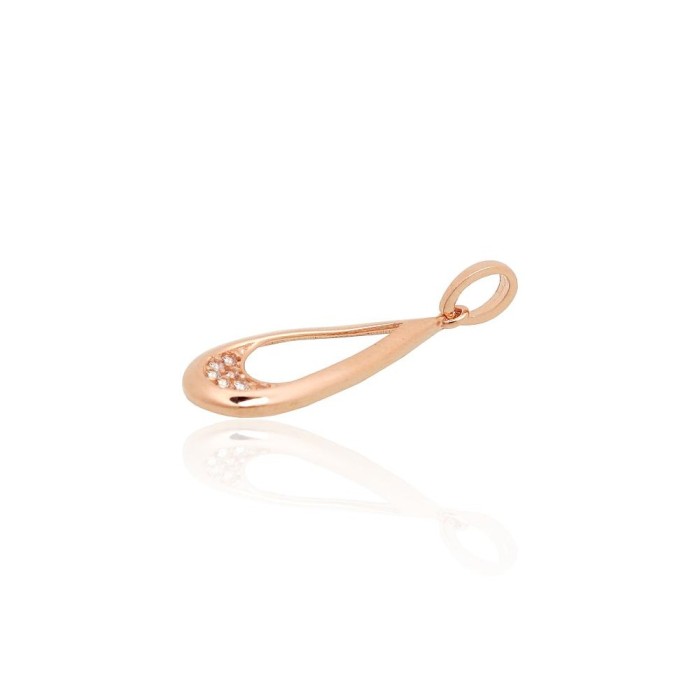 Gold Cubic Zirconia Pendant “Tears of Dawn”
