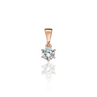 Gold Cubic Zirconia Pendant “Juno X”