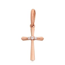 14K Red Gold Cubic Zirconia Pendant “Classic Gold LXIX”