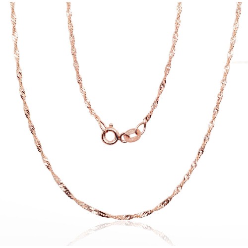 Italian Red Gold Chain “Singapore II”
