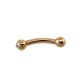 Gold Cubic Zirconia Eyebrow Piercing “Golden Dawn IV”