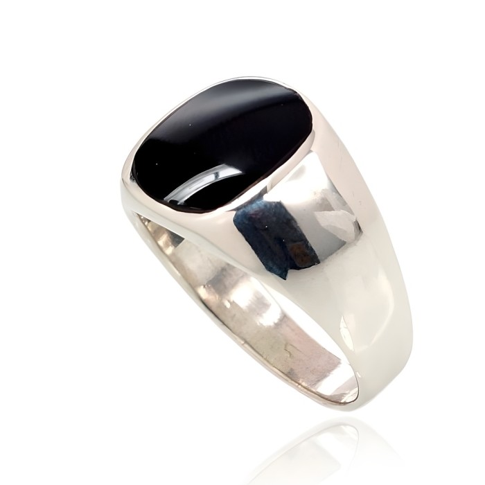 Men's Sterling Silver Onyx Ring “Maximilian VI”
