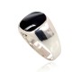 Men's Sterling Silver Onyx Ring “Maximilian VI”