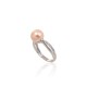 Sterling Silver Cubic Zirconia and Pearl Ring “Sunrise Pearl”