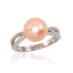 Sterling Silver Cubic Zirconia and Pearl Ring “Sunrise Pearl”
