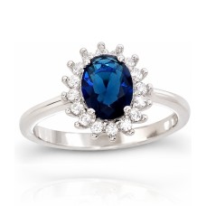 Sterling Silver Cubic Zirconia Ring “Ferro VI”