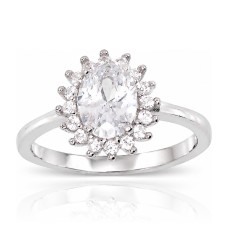 Sterling Silver Cubic Zirconia Ring “Ferro V”