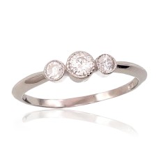 Sterling Silver Cubic Zirconia Ring “Stardust Circle”