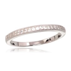 Sterling Silver Cubic Zirconia Ring “Shining Path VI”