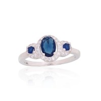 Sterling Silver Cubic Zirconia Ring “Ferro IV”