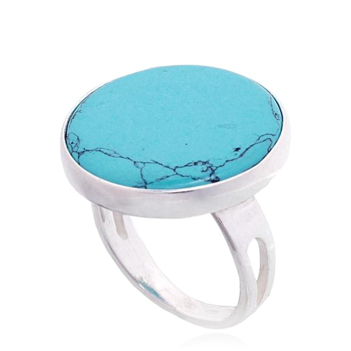 Sterling Silver Turquoise Ring “Turquoise Moon”