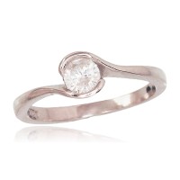 Sterling Silver Cubic Zirconia Ring “Rotonda II”
